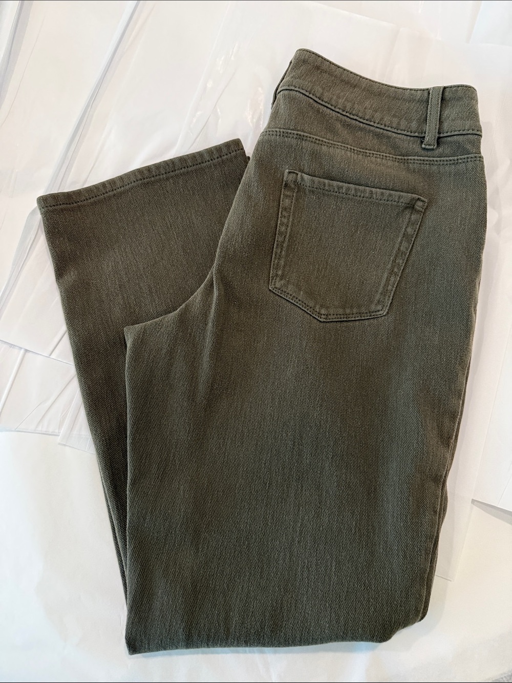 Coldwater Creek Straight Leg Jeans in Olive
